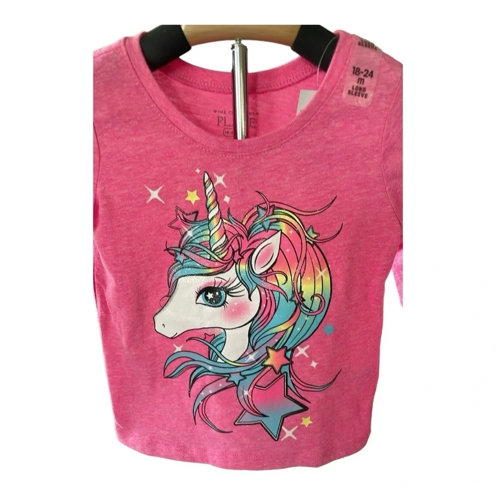 🩷The Children’s Place🩷 Pink Graphic Long sleeve infant top Size (18-24m)